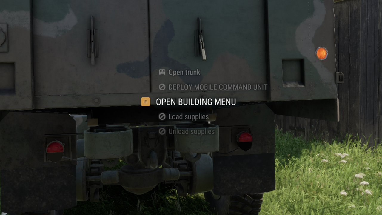 MHQ building menu